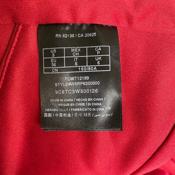 Guess Red Zip Up Crop Top - Picture 4 of 4